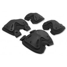 Set of knee and elbow pads (X-type) Black