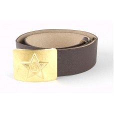 Soldier's belt, leather, plate with star